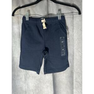 Epic Threads Knit Shorts Kids 4T Navy Blue Drawstring Elastic Waist
